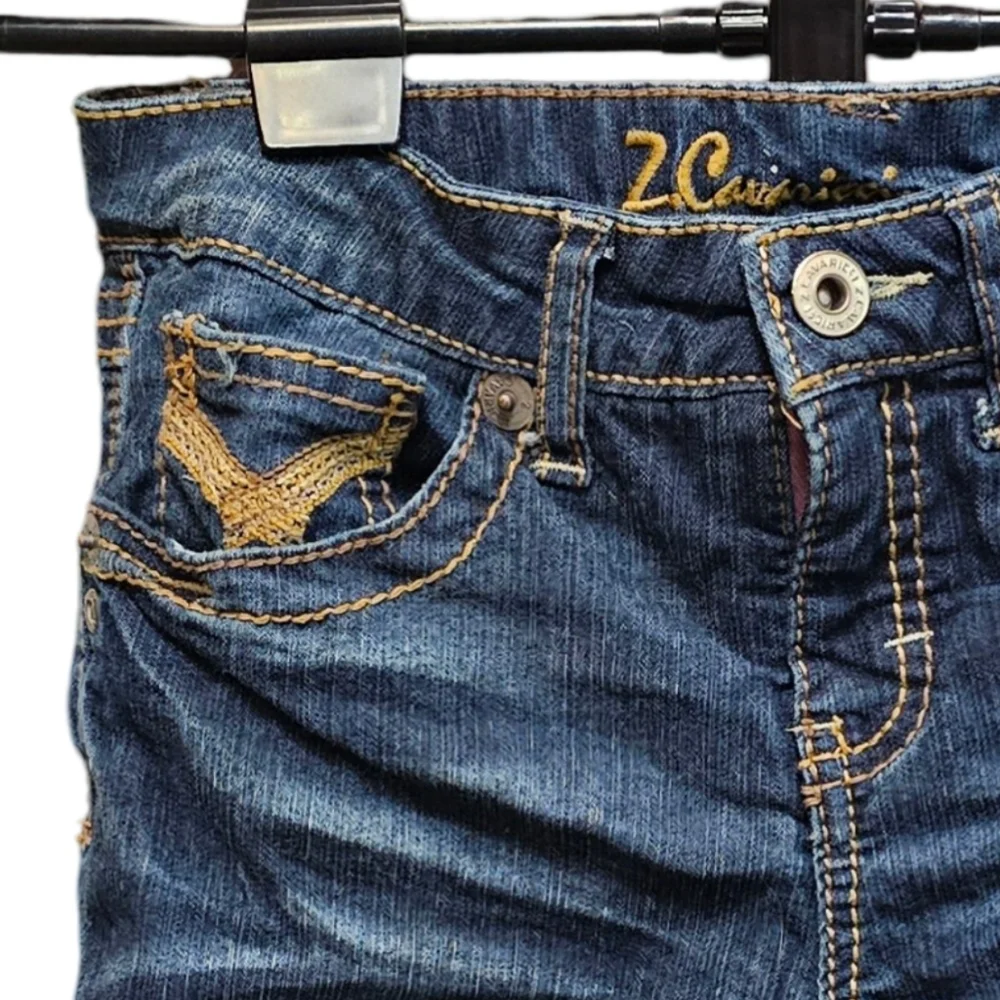 Z. Cavaricci Girls Denim Shorts Size 12 | Dark Wash Jean Bermuda Shorts - Picture 3 of 10
